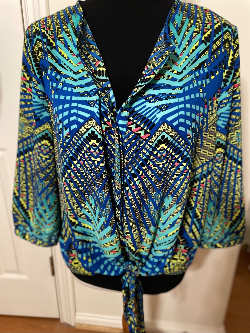 Peter Nygard Tie-Front Women's Top Size 14 Petite